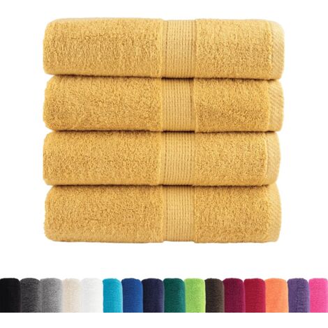 Serviettes de toilette premium SOLUND 4 pièces Or 30 x 30 cm 600 g/m² CFW122459