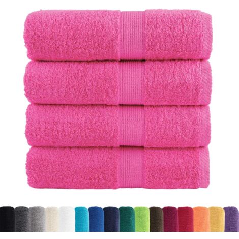 Serviettes de toilette Premium SOLUND 4 pièces Rose 30 x 30 cm 600 g/m² CFW586837