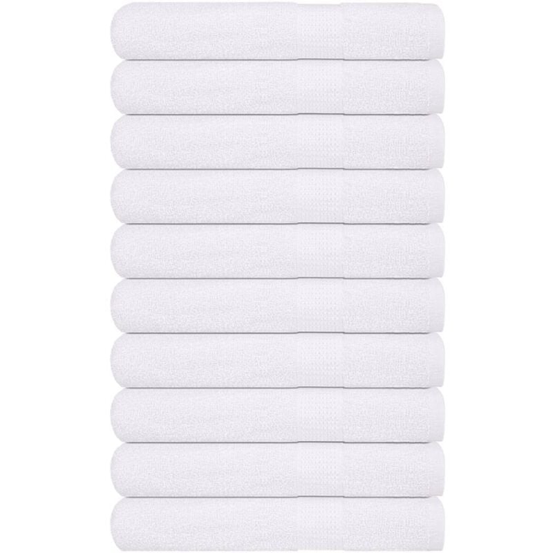 Vidaxl - Serviettes de sauna 10 pcs blanc 80x200 cm 360 g/m² 100% coton