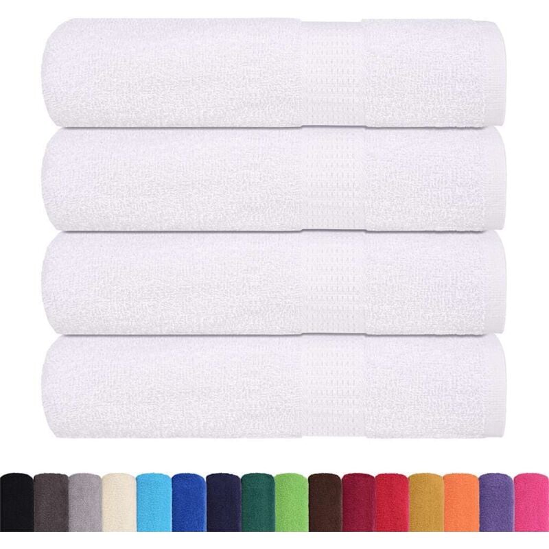 Vidaxl - Serviettes de douche 4 pcs blanc 70x140 cm 360 g/m² 100% coton