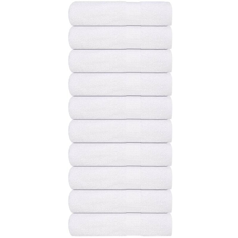 Vidaxl - Serviettes de douche 10 pcs blanc 70x140 cm 360 g/m² 100% coton