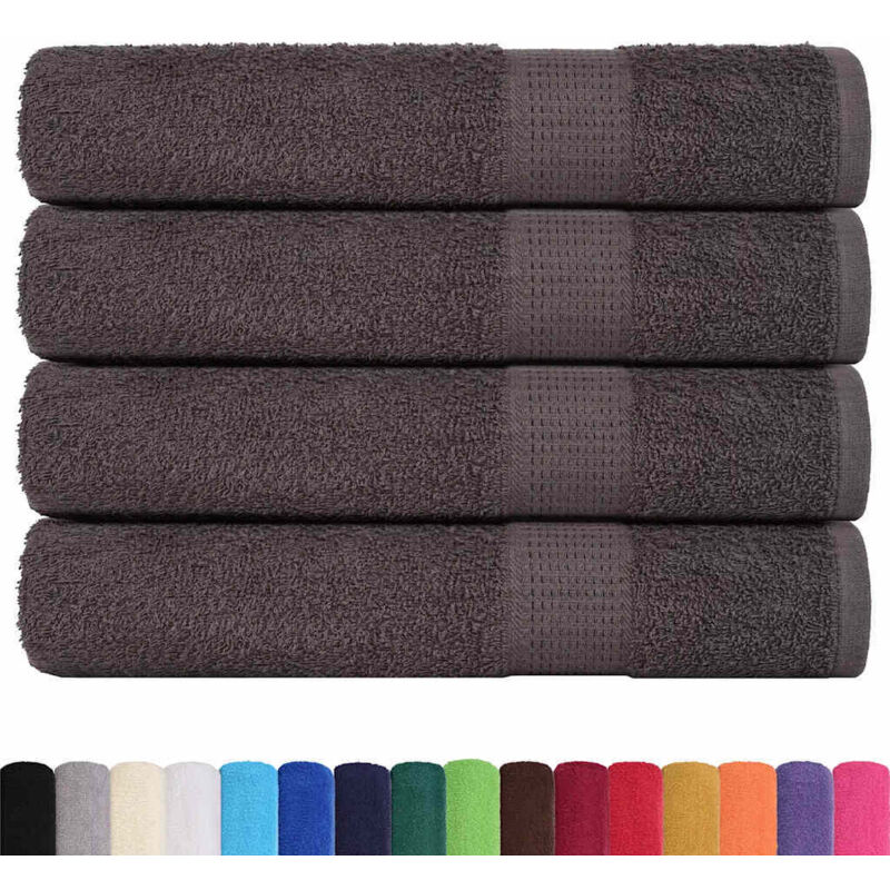 Vidaxl - Serviettes 4 pcs anthracite 100x200 cm 360 g/m² 100% coton