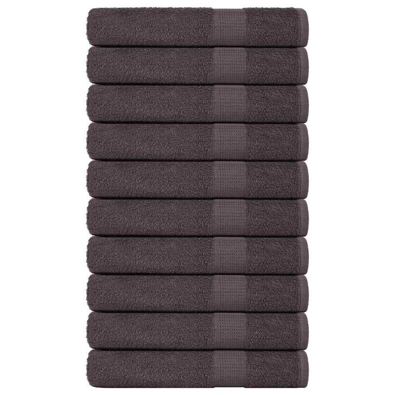 Vidaxl - Serviettes 10 pcs anthracite 100x200 cm 360 g/m² 100% coton