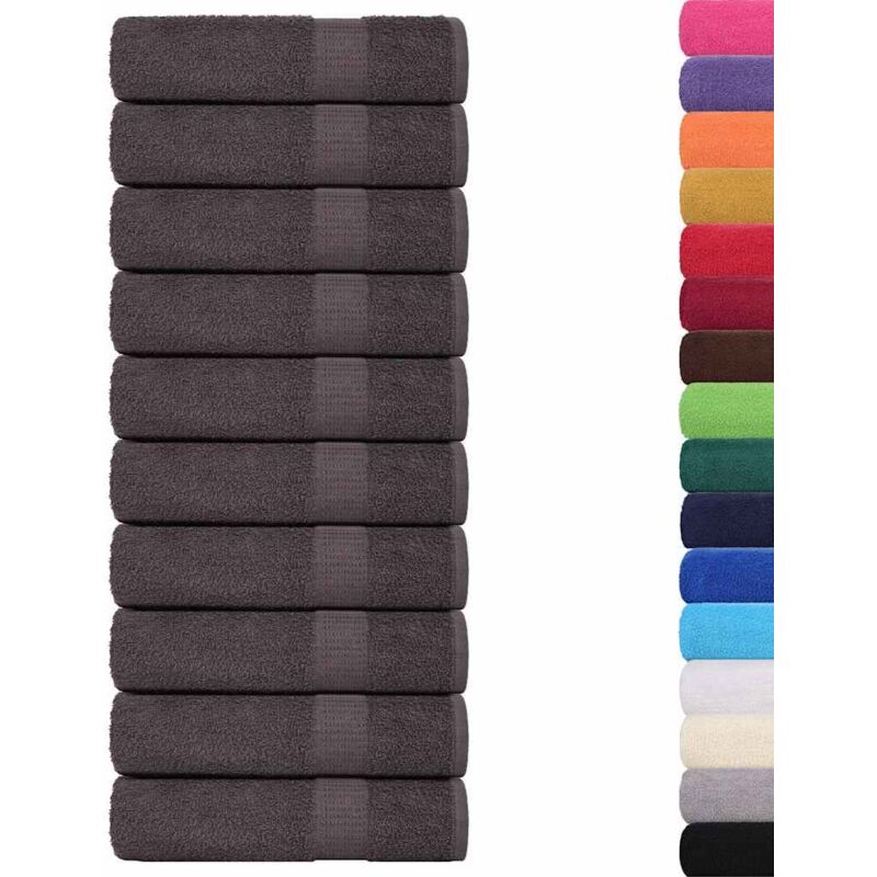 Essuie-mains 50 pcs anthracite 50x100 cm 360 g/m² 100% coton - Vidaxl