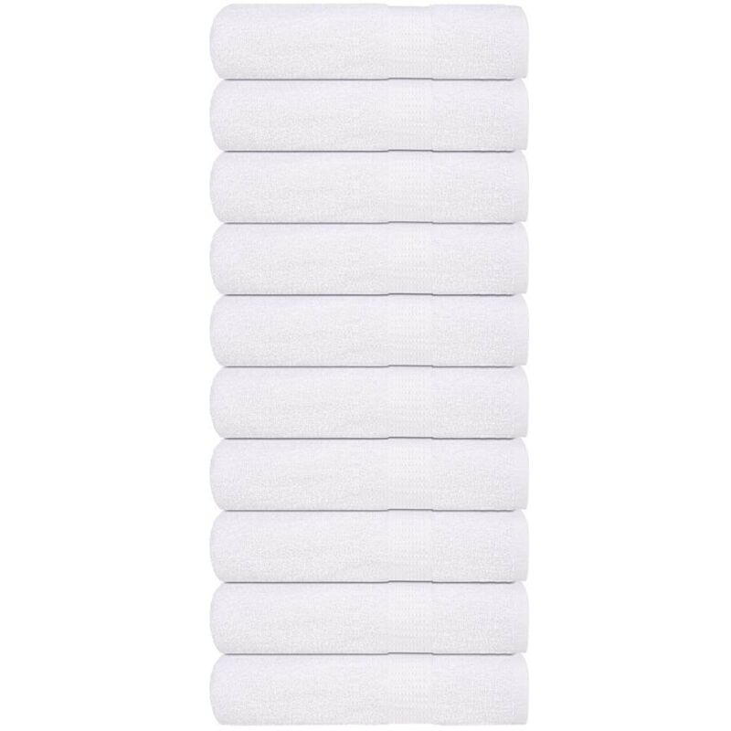 vidaXL Serviettes de douche FROGN 10 pcs blanc 70x140 cm 360 g/m²