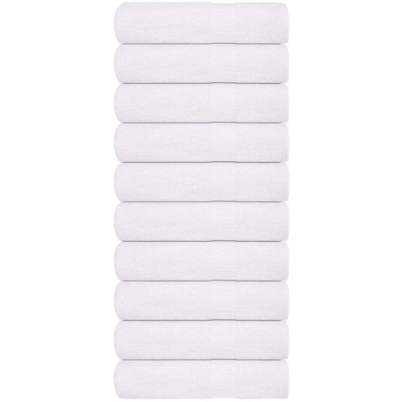 vidaXL Serviettes de bain FROGN 10 pcs blanc 100x150 cm 360 g/m²