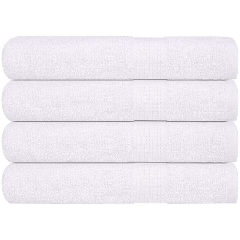Serviettes 4 pcs blanc 100x200 cm 360 g/m² 100% coton - Vidaxl