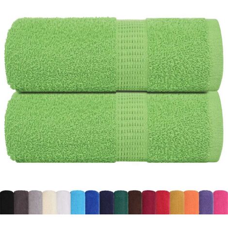 Serviettes de visage 2 pcs vert pomme 30x30 cm 100% coton CFW529936