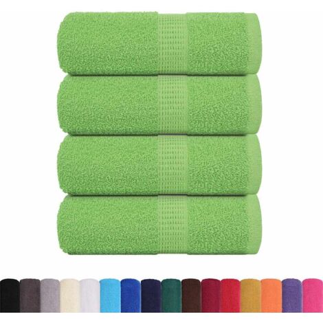 Serviettes de visage 4 pcs vert pomme 30x30 cm 100% coton CFW591036