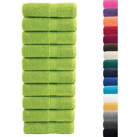 Serviettes de visage de qualité sup. SOLUND 10 pcs vert pomme CFW799351