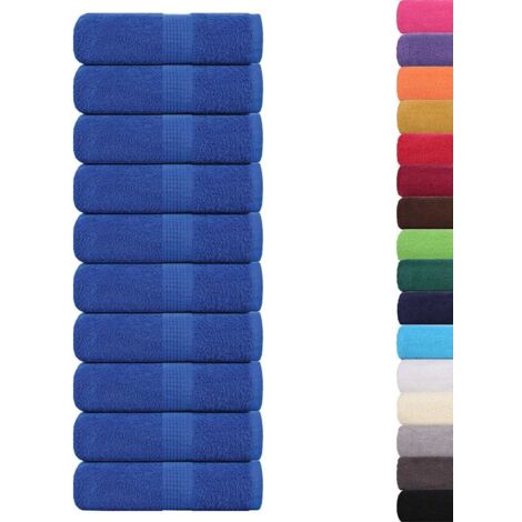 Serviettes d'invité 10 pcs bleu 30x50 cm 360 g/m² 100% coton CFW519320