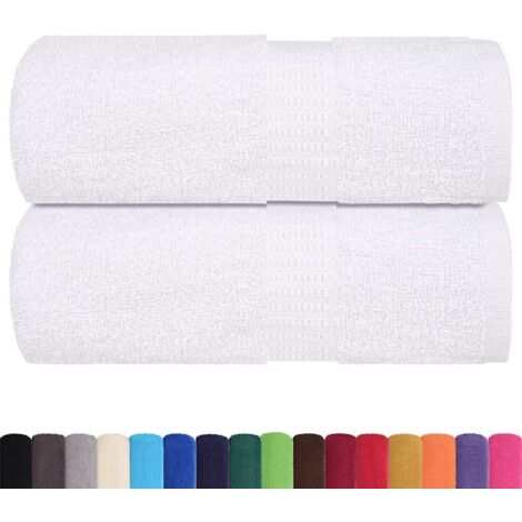 Serviettes d'invité 2 pcs blanc 30x50 cm 360 g/m² 100% coton CFW553405