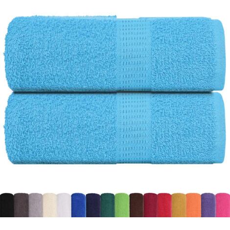 Serviettes d'invité 2 pcs turquoise 30x50cm 360 g/m² 100% coton CFW531089