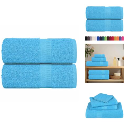Serviettes d'invité 2 pcs turquoise 30x50cm 360 g/m² 100% coton - Serviette D'invité - Serviettes D'invité - Serviette - Serviette De Bain