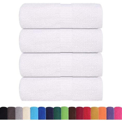 Serviettes d'invité 4 pcs blanc 30x50 cm 360 g/m² 100% coton CFW807891