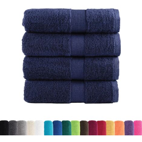 Serviettes d'invité de qualité sup. SOLUND 4 pcs bleu marine CFW917259