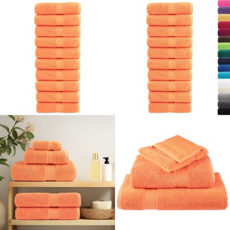 Serviettes d'invité de qualité supérieure SOLUND 10 pcs orange - Serviettes de bain - Serviettes de visage
