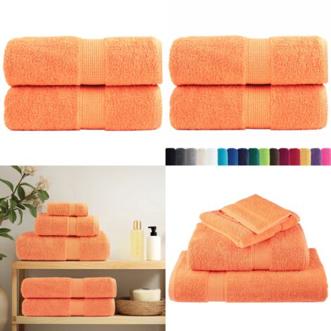 Serviettes d'invité de qualité supérieure SOLUND 2 pcs orange - Serviette de bain - Serviette de visage