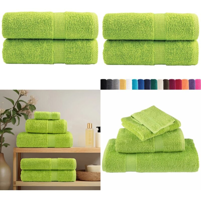 Serviettes d'invité de qualité supérieure solund 2 pcs - Serviettes Invité - Serviettes De Bain - Serviettes De Toilette - Serviettes Vertes