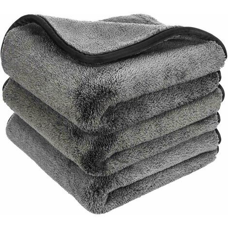 Serviettes en microfibre de qualité supérieure 1200 g/m² d'épaisseur Serviette de séchage de voiture professionnelle Chiffon de nettoyage en microfibre Chiffons pour voitures Détaillant Fournitures de