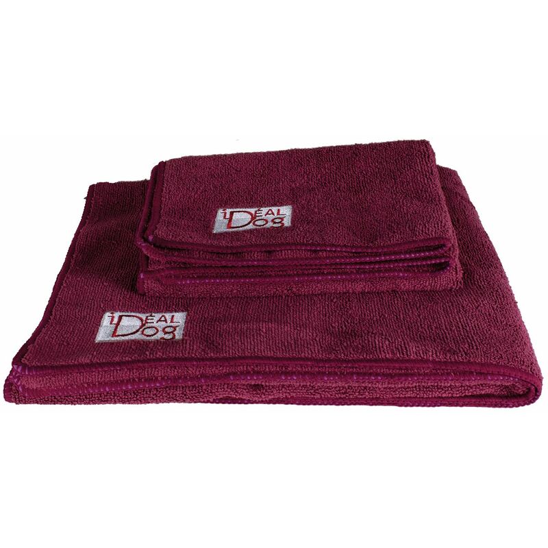 Serviettes Microfibre bordeaux IdealDog - Grand modèle