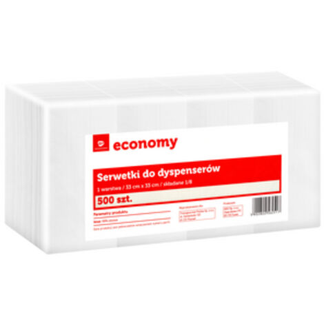 Serviettes TGE/TOPS pour distributeurs 1 couche pliée 1/8 33 cm x 33 cm 500 pièces.