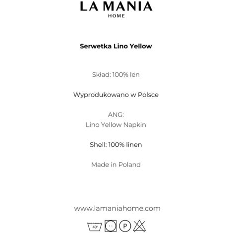 Servilleta amarilla de lino