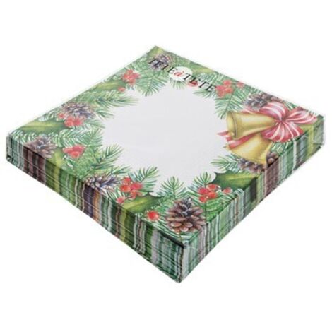 Servilletas navideñas Tete A Tete Glory - Servilletas navideñas de 3 capas 33 x 33 cm