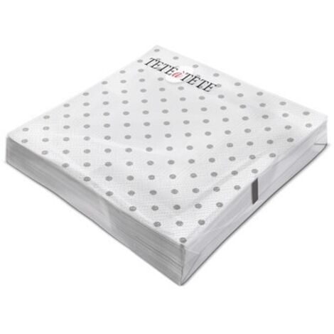 Servilletas Tete a Tete Basic Dots, servilletas TaT de 3 capas, 33x33 cm, dobladas en 1/4, 20 unidades por paquete.