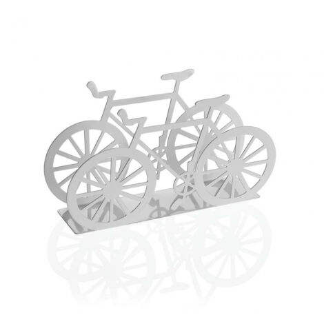 SERVILLETERO BICI METALICO BLANCO VERSA