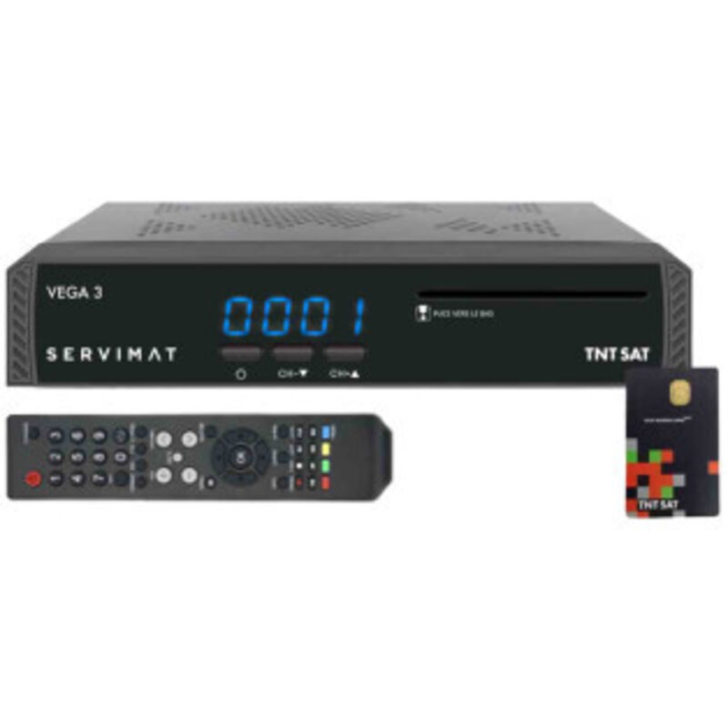 Vega 3 Récepteur tv satellite Full hd + Carte d'accès tntsat V6 Astra 19.2E - Servimat