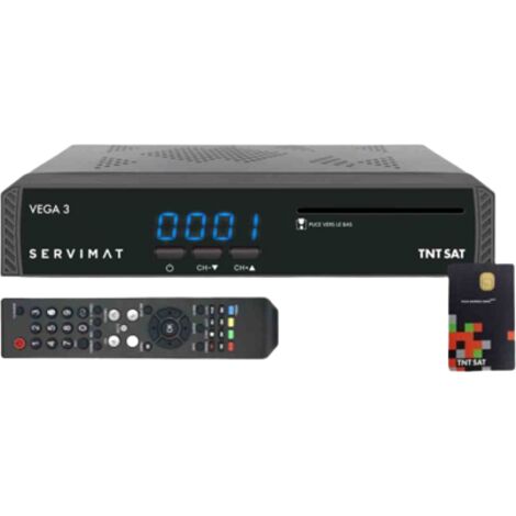 SERVIMAT Récepteur TV satellite Full HD + Carte d'accès TNTSAT V6 Astra 19.2E