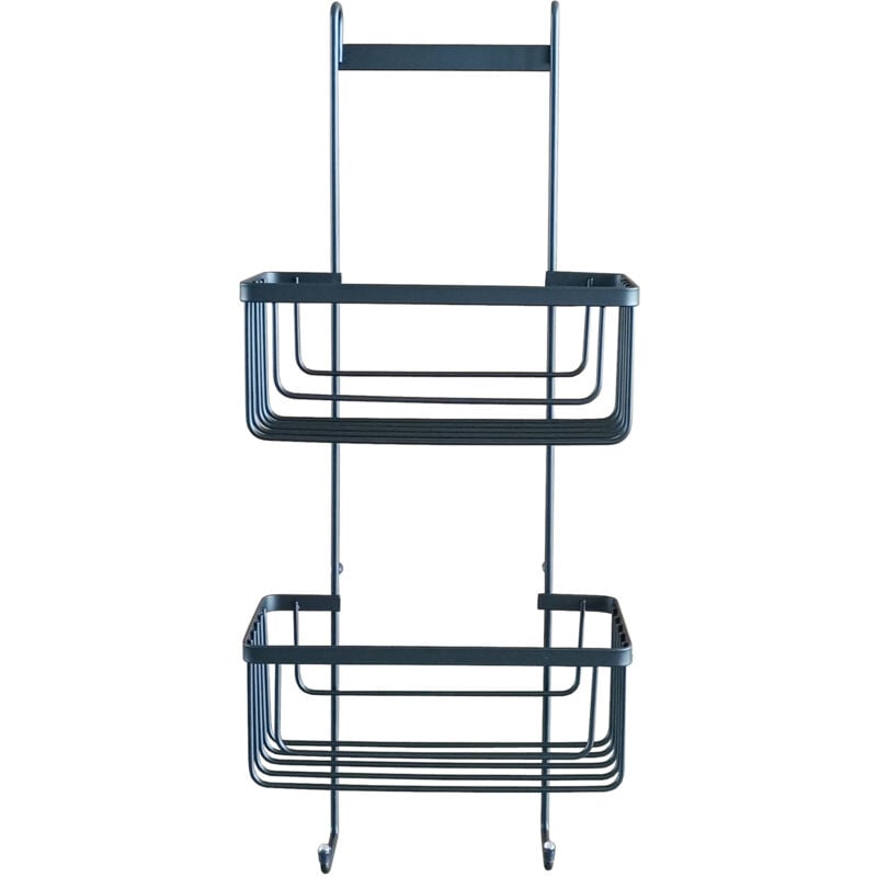 Serviteur de douche Noir 25x16x62 cm