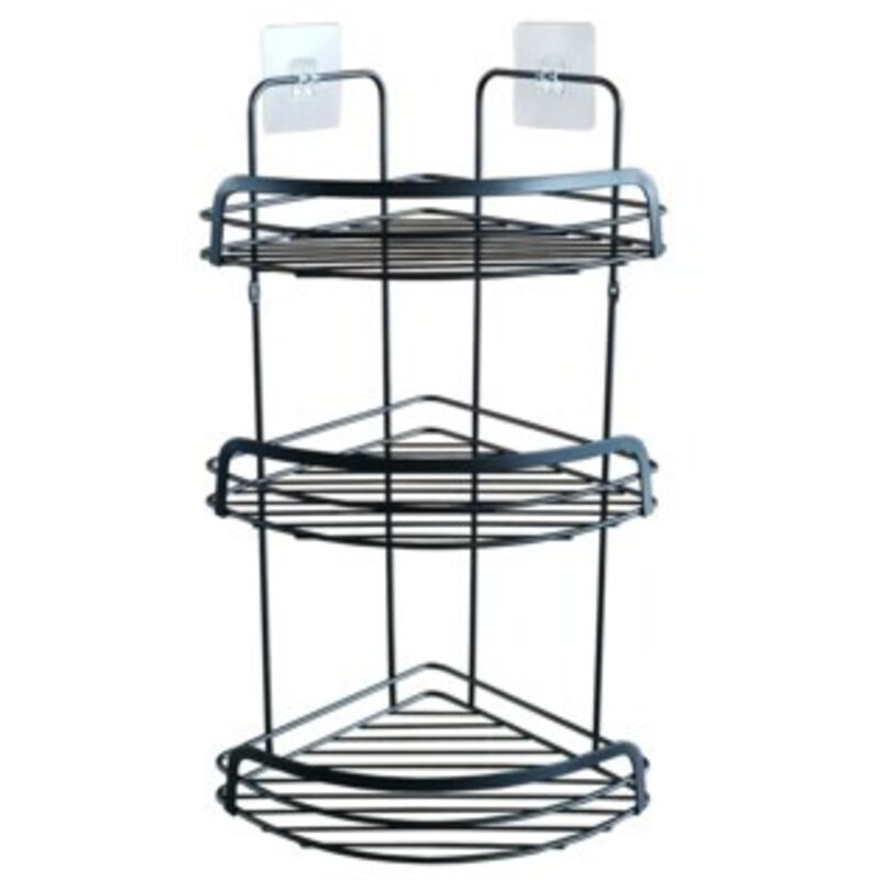 Serviteur de Douche Angle Filaire Premium 49cm Noir
