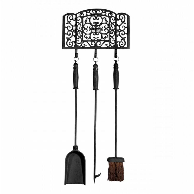 Serviteur de cheminée mural en fonte