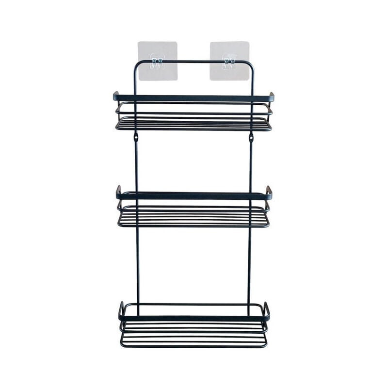 Serviteur de Douche 3 Niveaux 'Filaire Premium' 49cm Noir