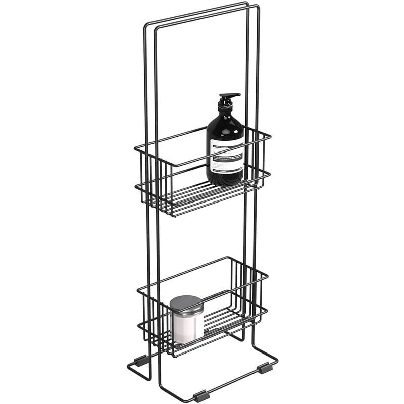Serviteur de douche à poser slice métal noir
