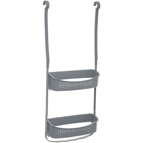 Serviteur de douche Gris 2 paniers avec système multi accroches - Five
