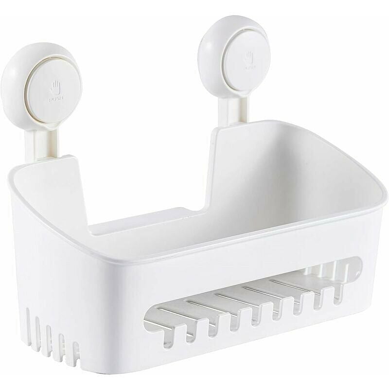 KZQ - Serviteur Douche à Ventouse sans Perçage & Réutilisable Etagère Ventouse Simple d'Installation Charge 10KG Impérable Rangement Douche pour
