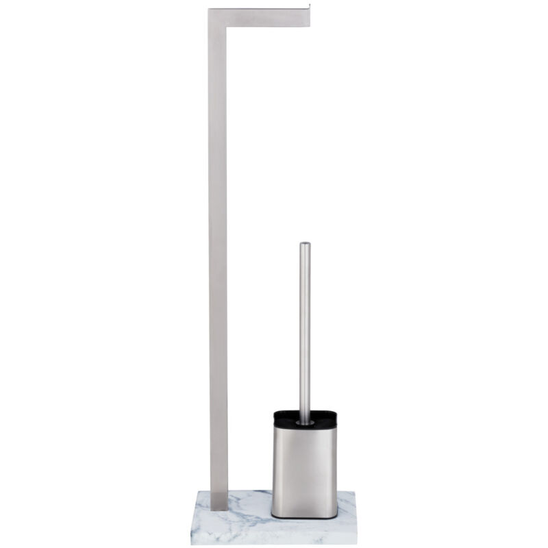 Wenko 2in1 Stand WC-Garnitur Aprilla - 74 x 23 cm - Brosse WC et porte-papier toilette