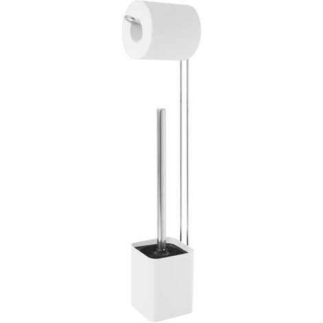 Serviteur wc brosse et dérouleur viki blanc