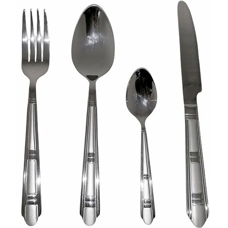 Servizio di posate completo set da72 in acciaio inox18/10 per tavola 12 persone forchetta cucchiaio coltello