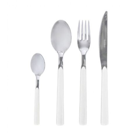 Servizio di Posate da Tavola Completo Fast Bianco Eme 24 Pezzi