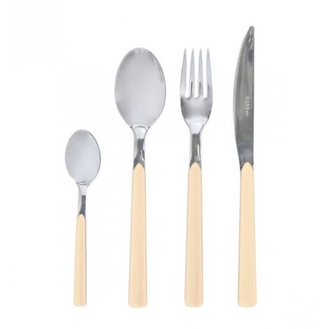 Servizio di Posate da Tavola Completo Fast Sabbia Eme 24 Pezzi