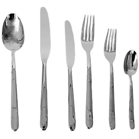 Servizio di posate lagostina per tavola 12 persone set da75 in acciaio inox18/10 forchetta cucchiaio coltello accessori vari