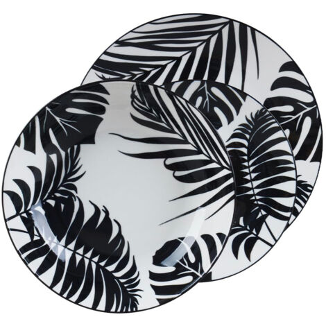 Servizio Piatti Porcellana Spiky Bianco 18 Pezzi, Moderno E Di Design