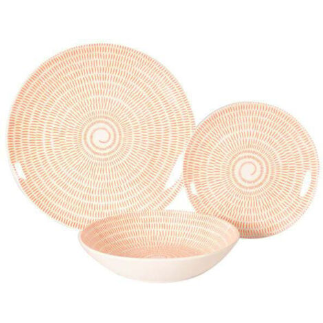 Servizio piatti Xtra porcellana Spirale 18Pz [WK18711]