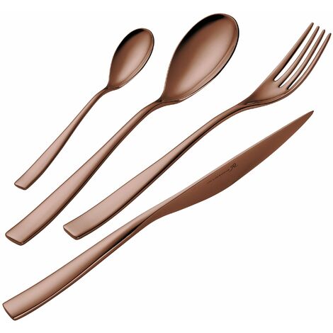 Servizio Set di Posate 24 Pezzi in Acciaio 18/10 PVD Eme Etoile Chocolate