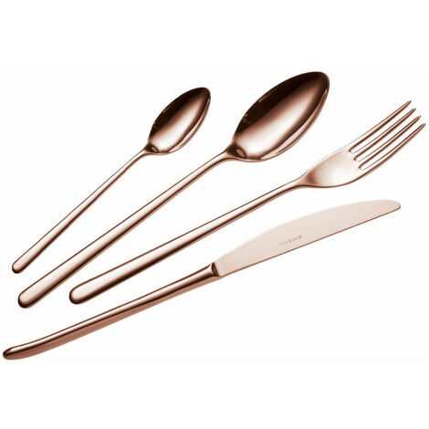 Servizio Set di Posate 24 Pezzi in Acciaio 18/10 PVD Eme Venice Copper Bronze