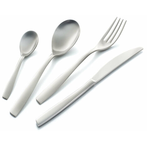 Servizio Set di Posate 24 pezzi in Acciaio Inox Eme Eleven Sabbiato